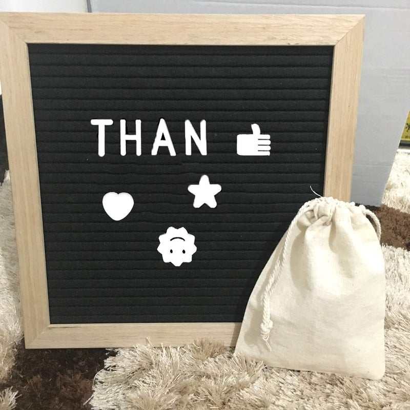 ACKLLR 340 Characters White Letter Set for Changeable Felt Letter Boards, 3/4 Inch Letters with Gift Cloth Bag Including Numbers, Symbols,Letters - Image 3